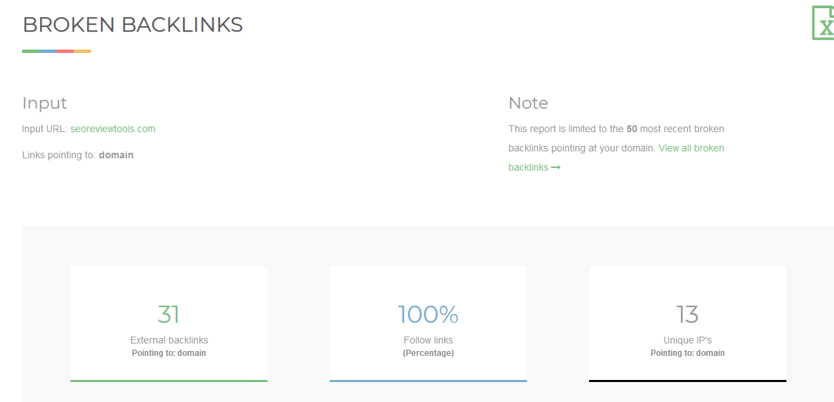 Broken Backlink checker