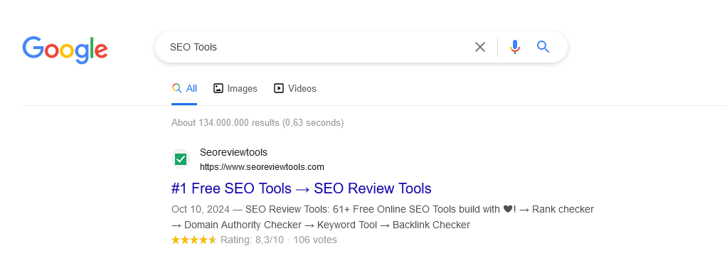 SERP example