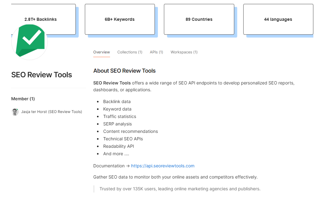postman SEO Review tools